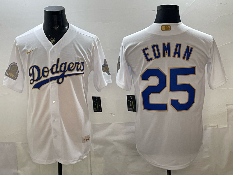 Men 2026 Los Angeles Dodgers #25 Edman white Game Nike MLB Jersey 0401002->->MLB Jersey